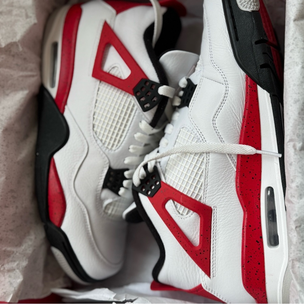 Air Jordan 4 Retro ‘Fire Red’ Mens Sz 10 w/box includes Jordan Shoe Tree - Picture 12 of 15